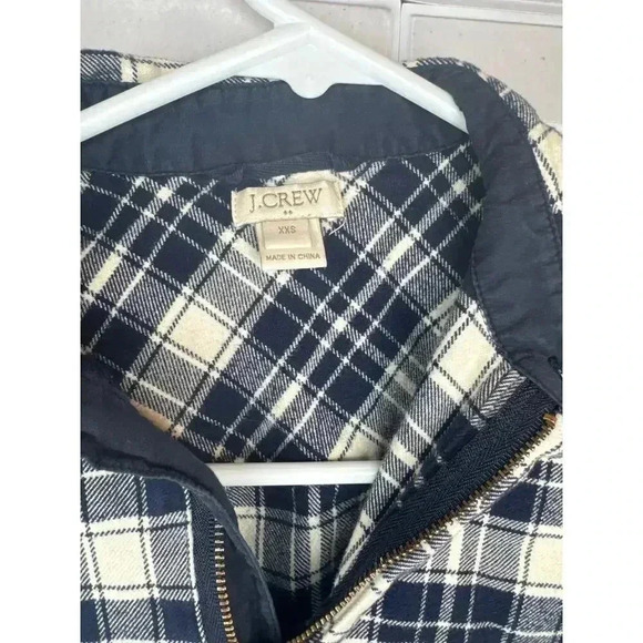 J.Crew Heavy Plaid 1/4 Zip Shirt - Women’s XXS - Picture 2 of 7